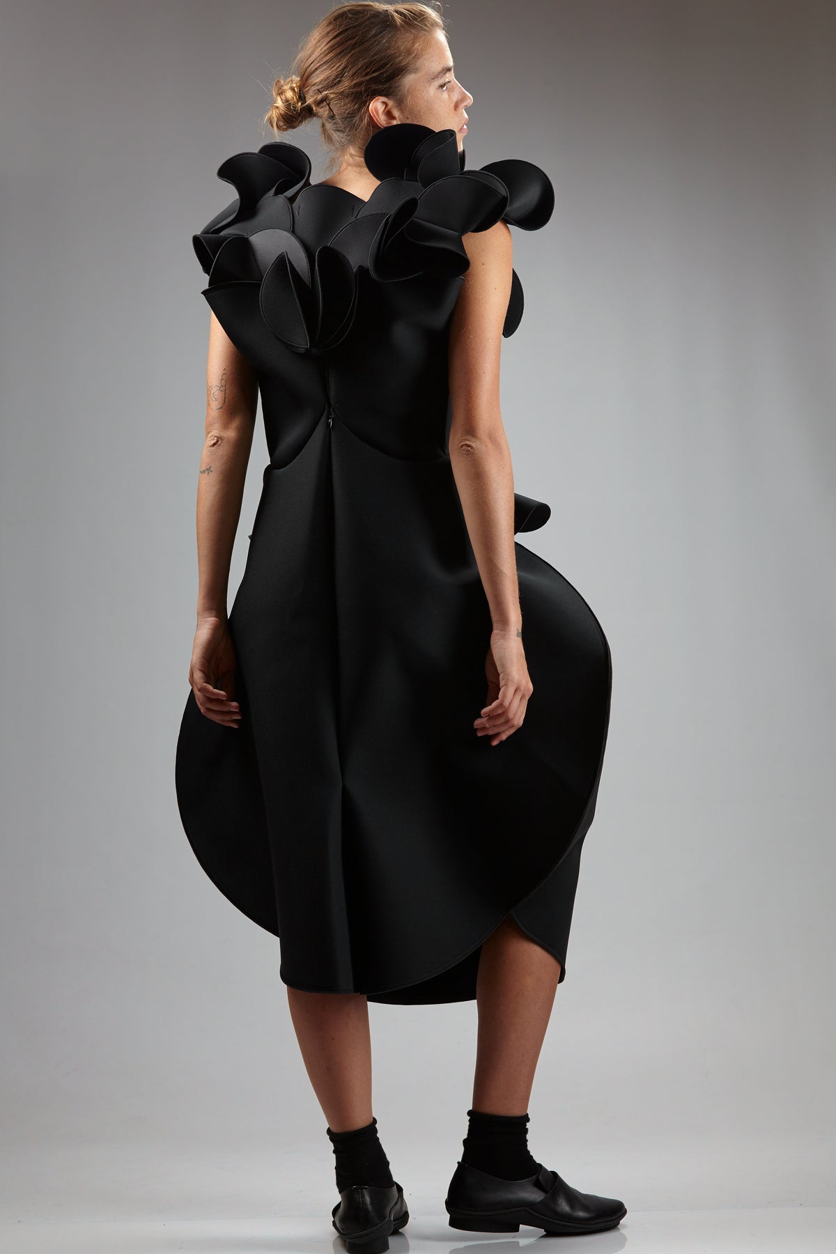Abito 'sculpture' in neoprene di nylon
