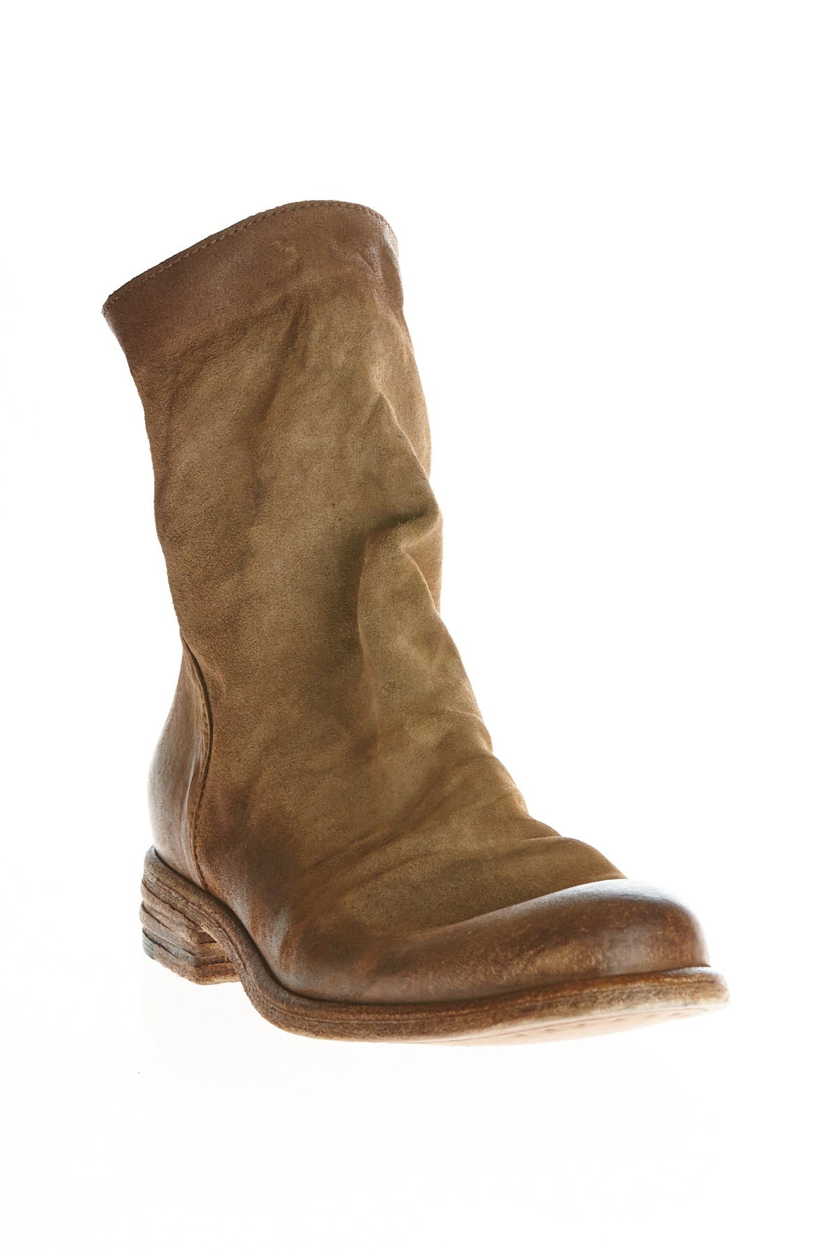 Ankle boot in aged-effect suede