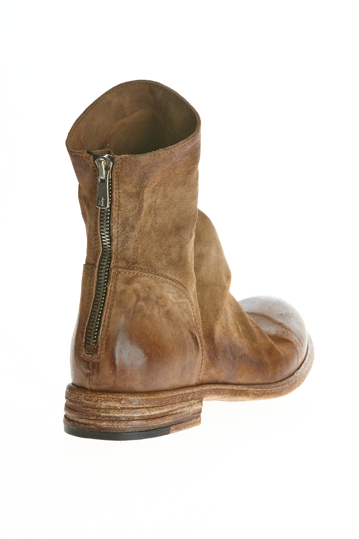 Ankle boot in aged-effect suede