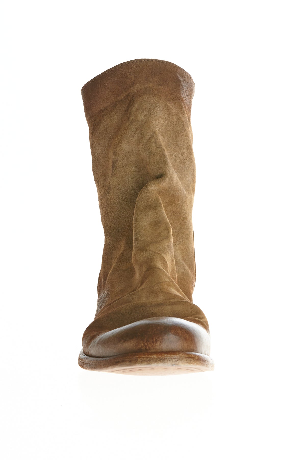 Ankle boot in aged-effect suede