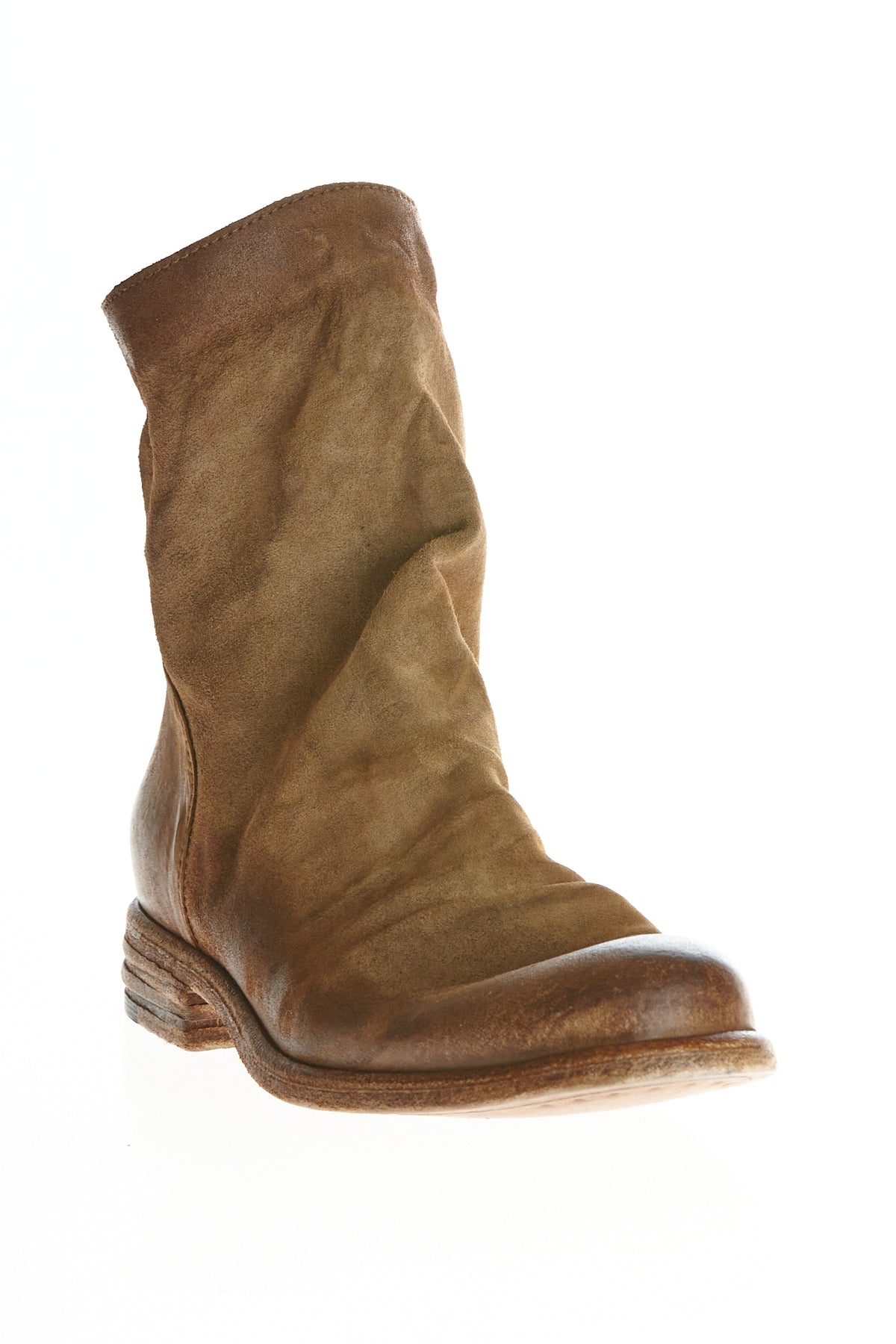 Ankle boot in aged-effect suede