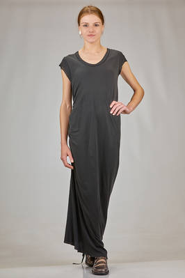 long tapered dress in heavy cotton jersey  - 163