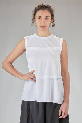 flared tank top in light polyester jersey  - 157