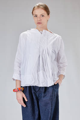 short and wide shirt in washed cotton satin  - 195