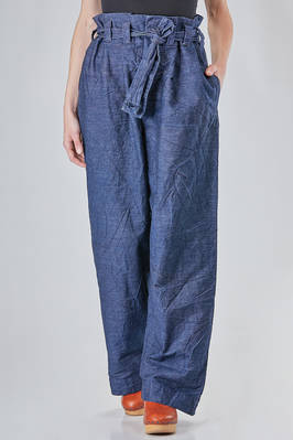 wide jeans in washed cotton denim  - 195