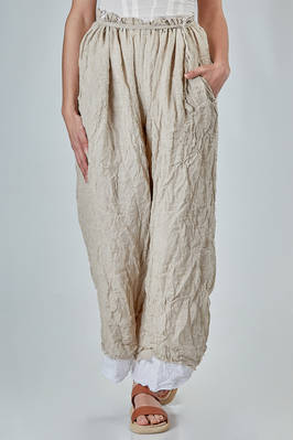 trousers doubled in embossed linen gauze and in washed cotton canva  - 195