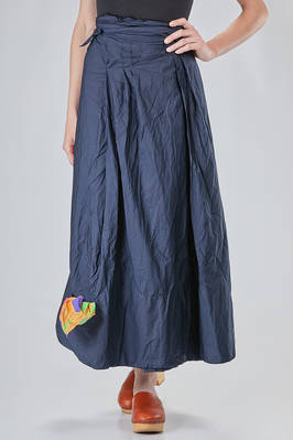 long and wide skirt in light cotton satin  - 195