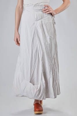 long and wide skirt in light cotton satin  - 195