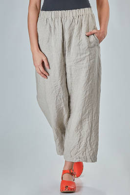 one size trousers in washed linen canva  - 195