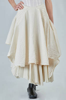 multilayer skirt, in cotton and polyamide voile and silk crêpe de chine di seta  - 163