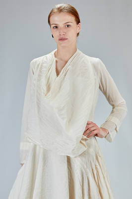 short shirt in embossed cotton and polyamide voile  - 163