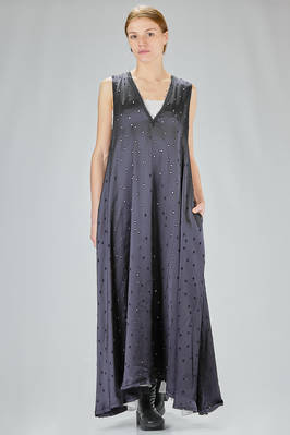 pinafore long and wide dress in viscose and silk  - 163