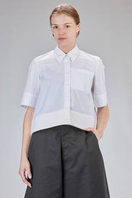 short and flared shirt in cotton paper  - 397