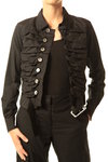pattern pleats belt shirt  - 