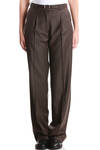 classic flannel high waist trousers  - 