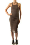 rib jersey tank top dress - RICK OWENS 