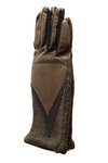 leather wool and techno fabric gloves  - 