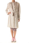 coulisse collar satin coat  - 