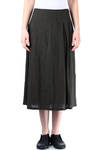abstract cuts flared linen skirt  - 