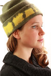 printed boiled wool beret  - 