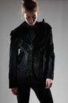 fake astrakhan fur panels appliqué jacket  - 