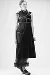 velvet and tulle asymmetric dress  - 