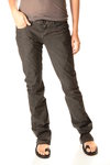 five pockets treated popeline jeans  - 
