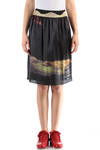 printed satin skirt  - 