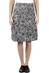 Prince of Wales pattern with flowers printed skirt  - 