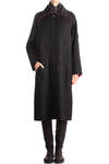short collar contrast outline overcoat  - 