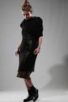 draped tube dress covered by voile tunic  - 