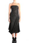diagonal drape strapless dress or long skirt  - 
