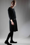 open collar asymmetric knit cashmere dress  - 