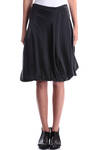 silk satin draped skirt  - 