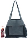 half suede half smooth leather shoulder bag  - 