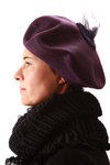 tulle bow beret  - 