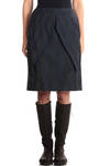 two panels striped skirt  - 