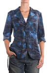 flowers printed silk classic jacket  - 