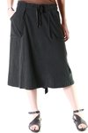 two pockets back crossed cotton skirt  - 