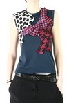 multi polka dots pacth t-shirt  - 