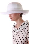 wide brimmed cotton hat  - 