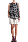 sleeveless draped printed georgette tunic - JUNYA WATANABE 