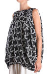 sleeveless draped printed georgette tunic - JUNYA WATANABE 