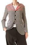 multicolor dog-tooth classic jacket  - 