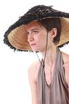 raffia pagoda hat  - 