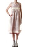 apron style tunic in silk and cotton gauze  - 