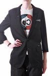 classic one breast two bottons wool cloth jacket  - 