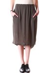 Asymmetric back drape crêpe rayon skirt  - 