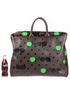 synthetic leather logo printed travel bag  - 