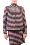 tribute to Chanel tweed fabric high neck jacket  - 